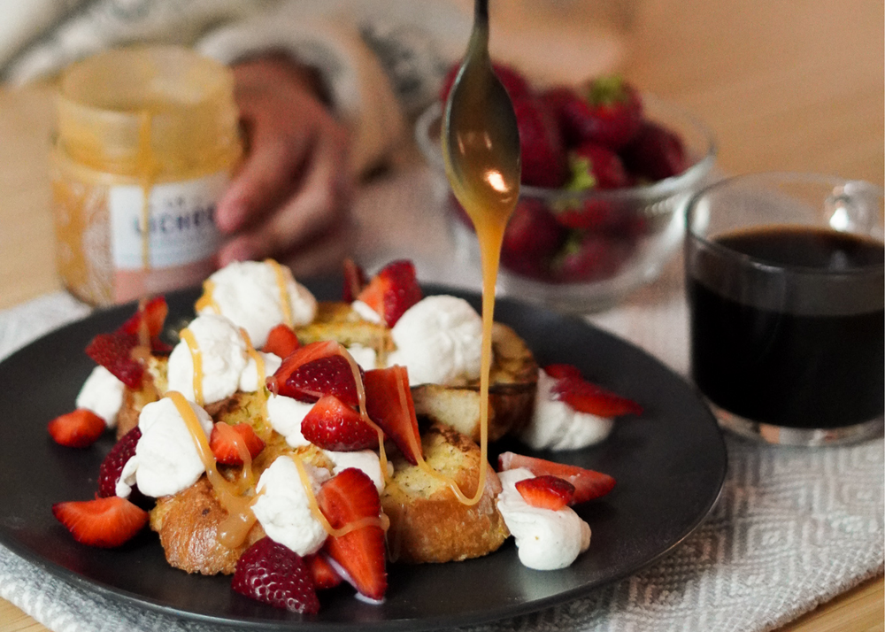 French toast and caramel